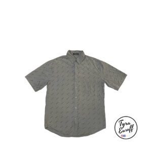 Balenciaga Overprinted Button Tee (TES107)