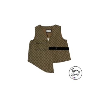 Kids GG Monogram Cotton Canvas Vest (TES143)