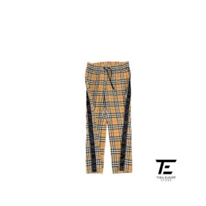 Burberry Check Strecth Cotton Trousers