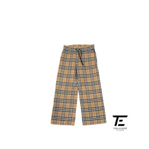 Burberry Check Strecth Cotton Trousers (TES298)