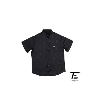 Prada Plague Silk Fullprinted Button Tee (TES393)