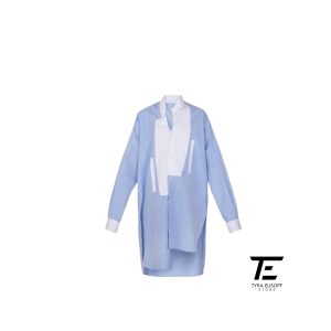 LOEWE Asymmetric Oversized Stripe Shirt (TES418)