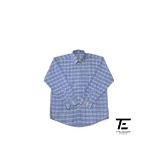 (L)  Lacoste Plaid Checked Long Sleeve Shirt (TES449)