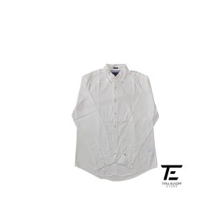 (L) Tommy Hilfiger White Striped Shirt (TES451)