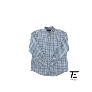 (L) Tommy Hilfiger Plaid Checked Shirt (TES455)