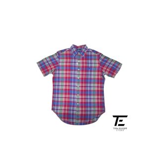 (L) Polo Ralph Lauren Plaid Checkered Short Sleeve Shirt