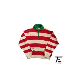 Gucci Striped Polo Knit Sweater