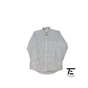 (M) Burberry Plaid Checkered Long Sleeve Shirt