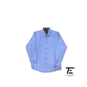(M) Versace Small Logo Button Up Shirt