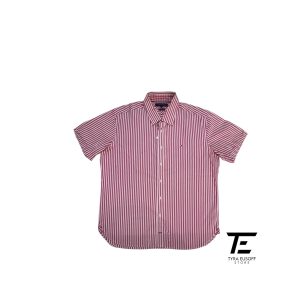 (2XL) Tommy Hilfiger Stripes Short Sleeve Shirt