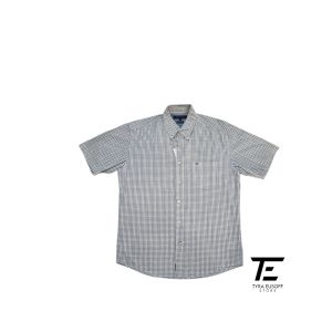 (L) Tommy Hilfiger Checkered Short Sleeve Shirt