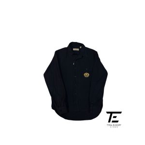 (L) Burberry Small Logo Embroidered Long Sleeve Shirt