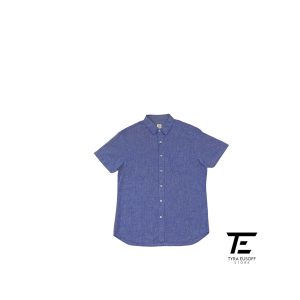 (M) Giordano Linen Cotton Short Sleeve Shirt